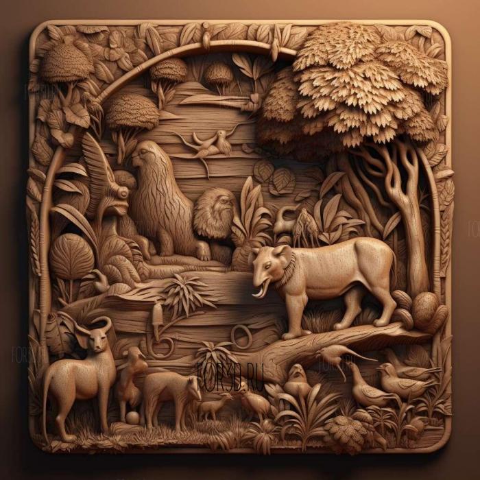 Zoo серия 3 3d stl модель для ЧПУ